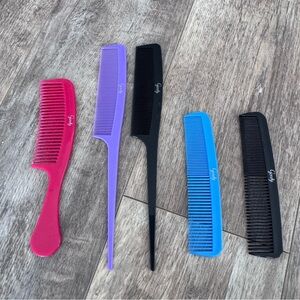 Goody Colorful Hair Comb Set - Pocket, Rake, and Tail Assorted Combs